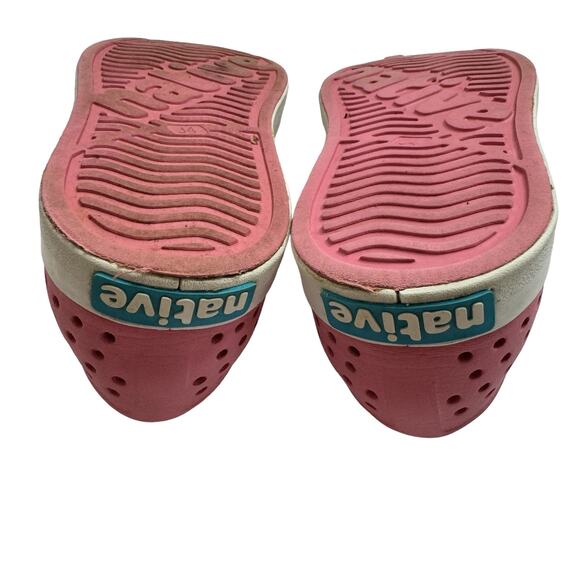 NATIVE Pink & Ivory Jefferson Slip On Water Shoes Size 4 Big Kid - Picture 8 of 8